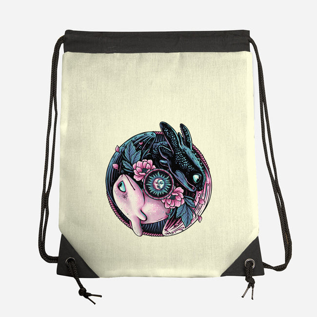 Glowing Light In The Night-None-Drawstring-Bag-glitchygorilla