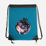 Glowing Light In The Night-None-Drawstring-Bag-glitchygorilla