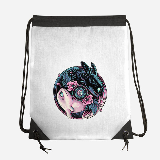 Glowing Light In The Night-None-Drawstring-Bag-glitchygorilla