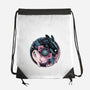 Glowing Light In The Night-None-Drawstring-Bag-glitchygorilla