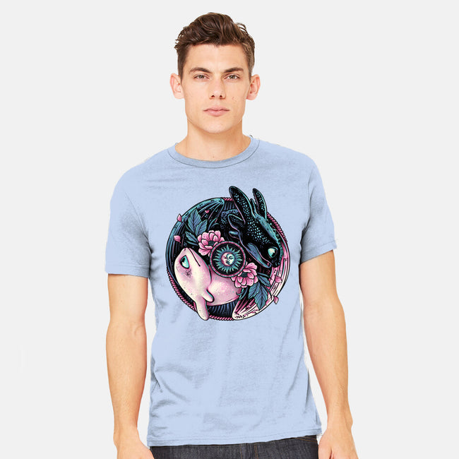 Glowing Light In The Night-Mens-Heavyweight-Tee-glitchygorilla