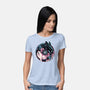 Glowing Light In The Night-Womens-Basic-Tee-glitchygorilla