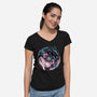 Glowing Light In The Night-Womens-V-Neck-Tee-glitchygorilla