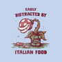 Easily Distracted By Italian Food-Womens-Basic-Tee-kg07