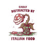 Easily Distracted By Italian Food-None-Glossy-Sticker-kg07