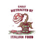 Easily Distracted By Italian Food-Womens-Basic-Tee-kg07