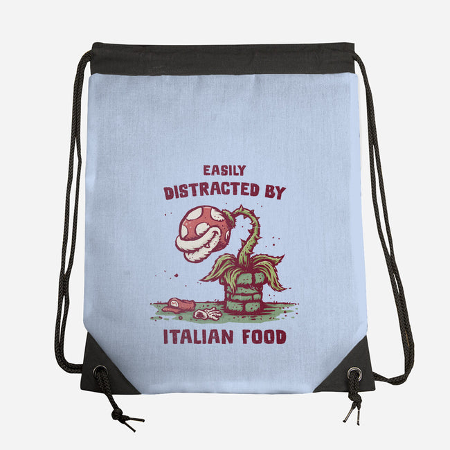 Easily Distracted By Italian Food-None-Drawstring-Bag-kg07
