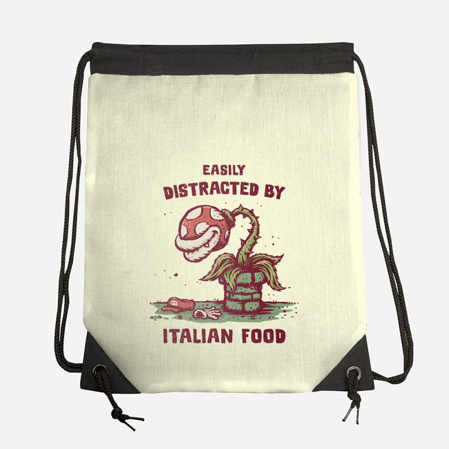 Easily Distracted By Italian Food-None-Drawstring-Bag-kg07