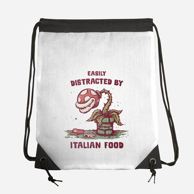 Easily Distracted By Italian Food-None-Drawstring-Bag-kg07