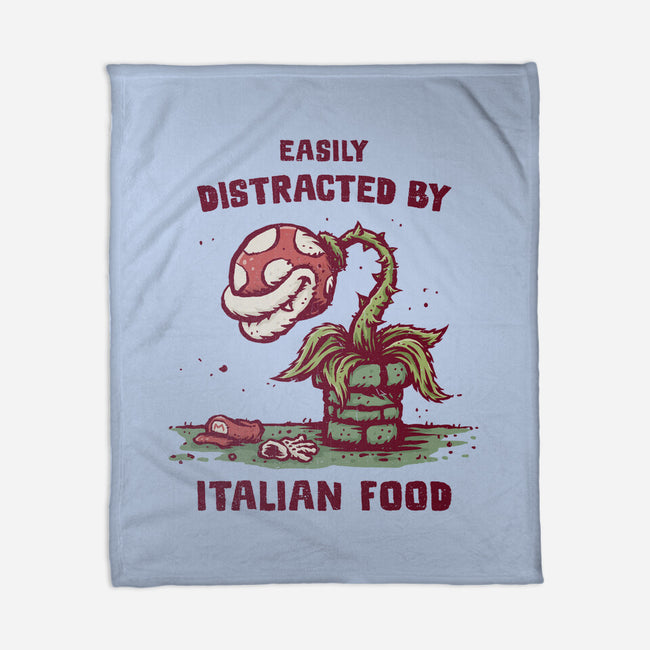 Easily Distracted By Italian Food-None-Fleece-Blanket-kg07