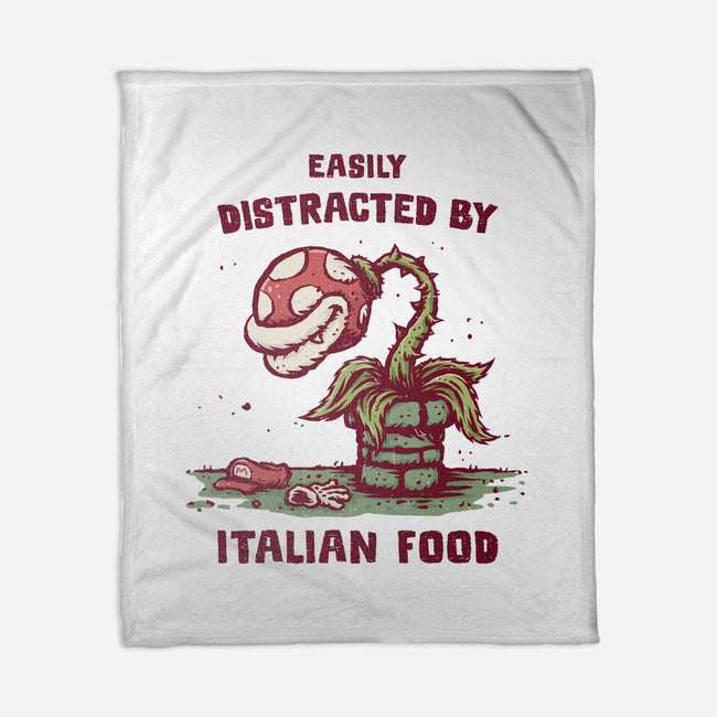 Easily Distracted By Italian Food-None-Fleece-Blanket-kg07