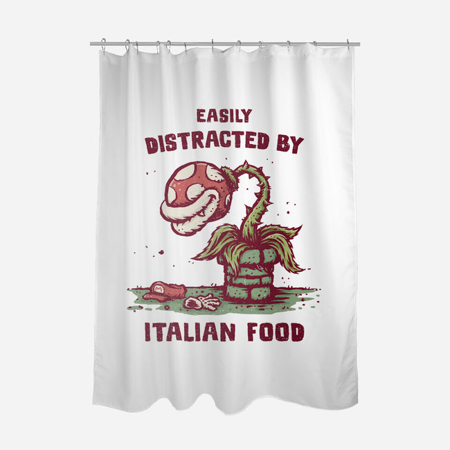 Easily Distracted By Italian Food-None-Polyester-Shower Curtain-kg07