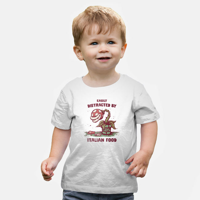 Easily Distracted By Italian Food-Baby-Basic-Tee-kg07