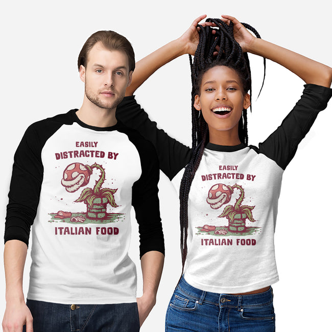 Easily Distracted By Italian Food-Unisex-Baseball-Tee-kg07