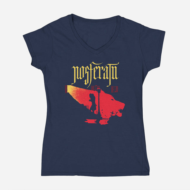 Nosferatu Exorcism-Womens-V-Neck-Tee-rocketman_art