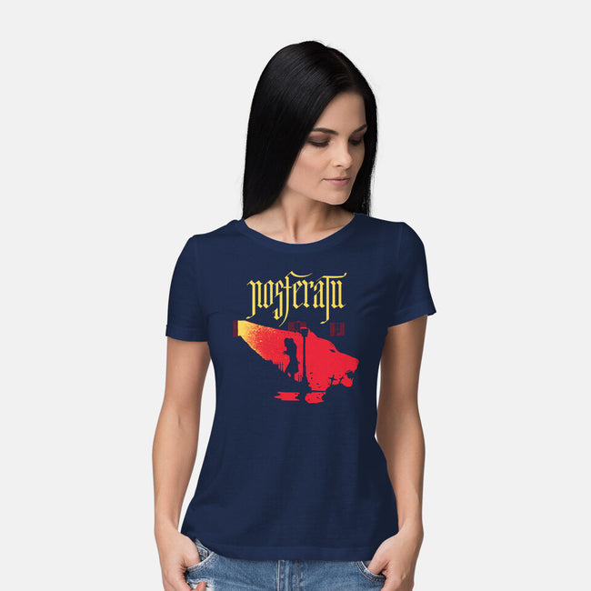 Nosferatu Exorcism-Womens-Basic-Tee-rocketman_art