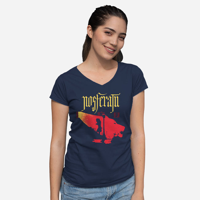 Nosferatu Exorcism-Womens-V-Neck-Tee-rocketman_art