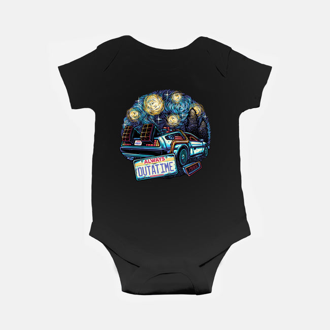 Always Outatime-Baby-Basic-Onesie-glitchygorilla