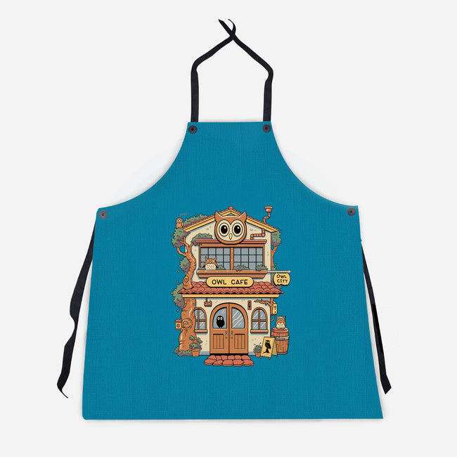 Owl Cafe-Unisex-Kitchen-Apron-vp021