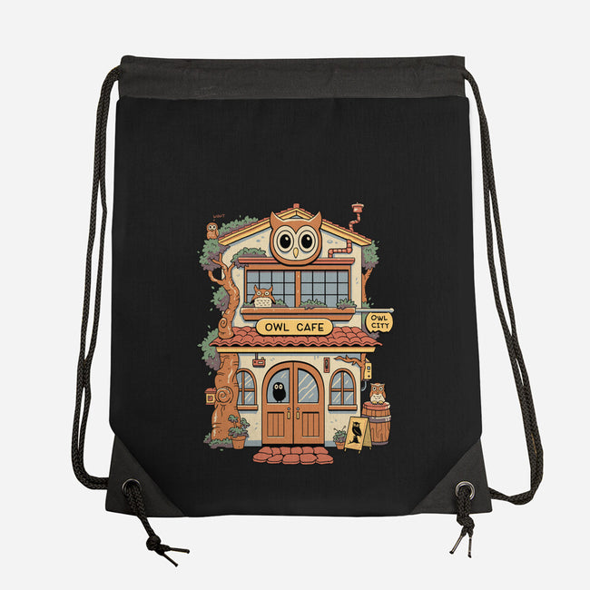 Owl Cafe-None-Drawstring-Bag-vp021
