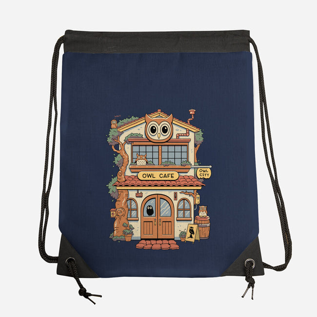 Owl Cafe-None-Drawstring-Bag-vp021