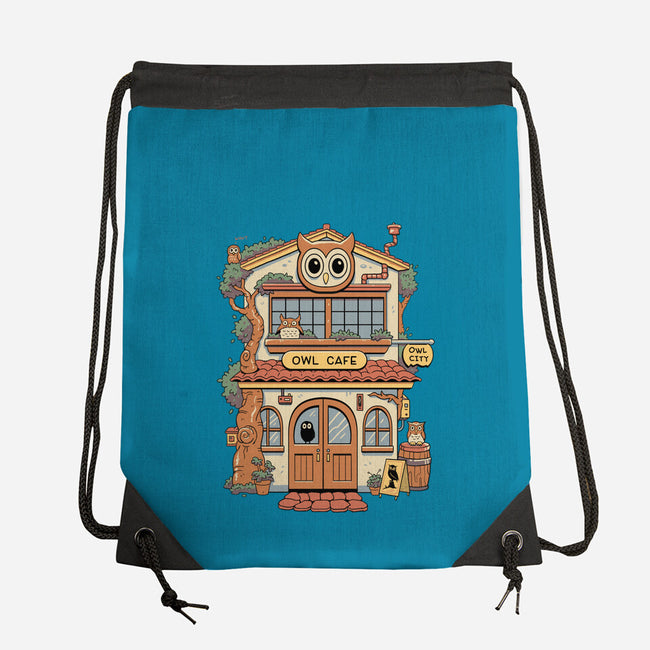Owl Cafe-None-Drawstring-Bag-vp021