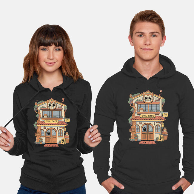 Owl Cafe-Unisex-Pullover-Sweatshirt-vp021