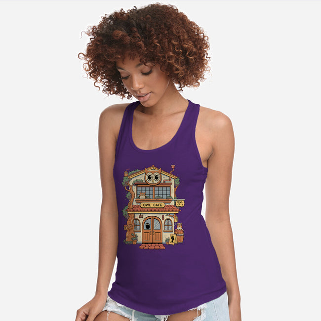 Owl Cafe-Womens-Racerback-Tank-vp021