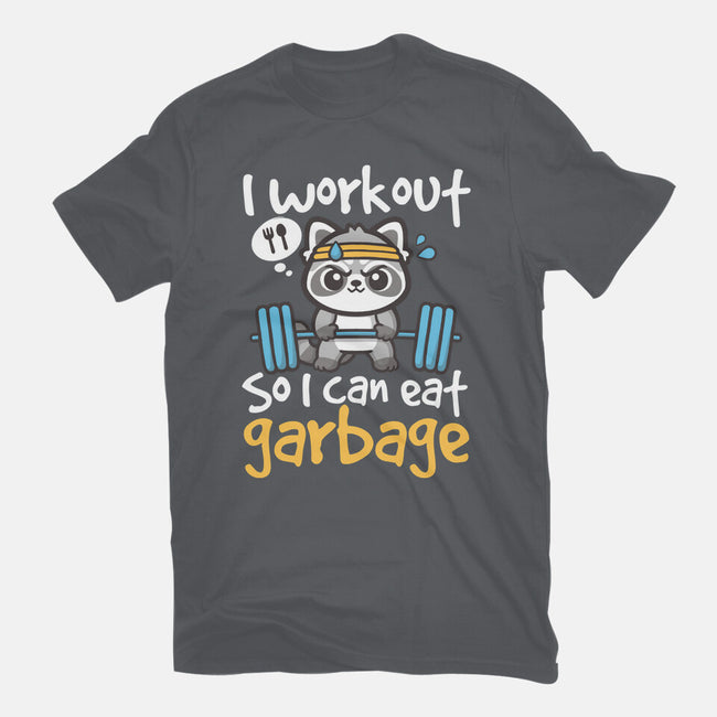 Raccoon Workout-Unisex-Basic-Tee-NemiMakeit