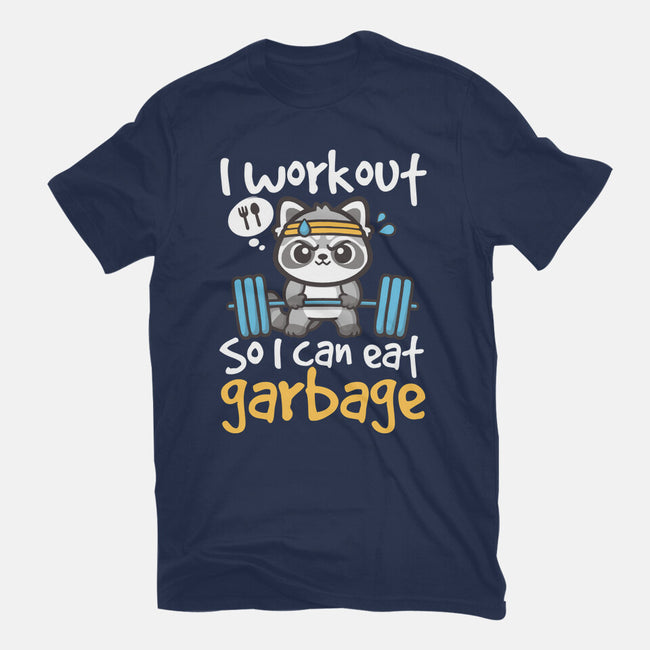 Raccoon Workout-Unisex-Basic-Tee-NemiMakeit