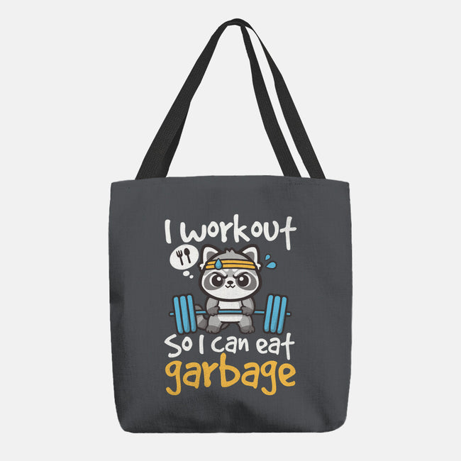 Raccoon Workout-None-Basic Tote-Bag-NemiMakeit