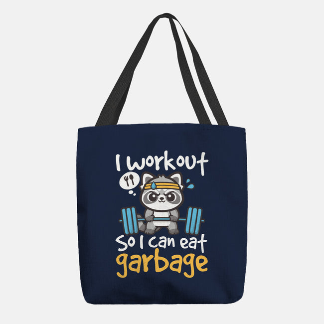 Raccoon Workout-None-Basic Tote-Bag-NemiMakeit