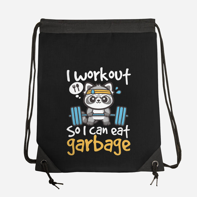 Raccoon Workout-None-Drawstring-Bag-NemiMakeit