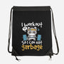 Raccoon Workout-None-Drawstring-Bag-NemiMakeit