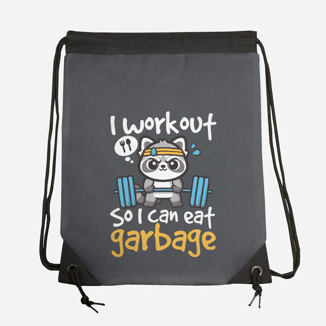 Raccoon Workout-None-Drawstring-Bag-NemiMakeit