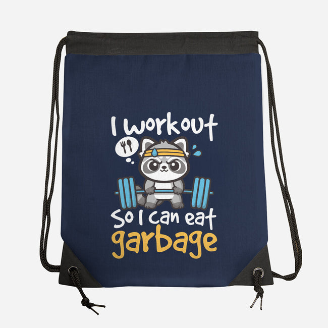 Raccoon Workout-None-Drawstring-Bag-NemiMakeit