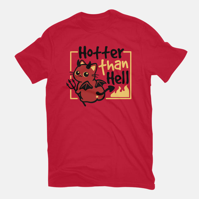 Cat Hotter Than Hell-Mens-Premium-Tee-NemiMakeit