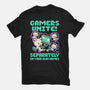 Gamers United-Mens-Basic-Tee-worlddominationforcats