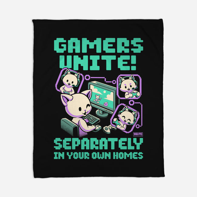 Gamers United-None-Fleece-Blanket-worlddominationforcats