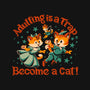 Become A Cat-Womens-Basic-Tee-worlddominationforcats