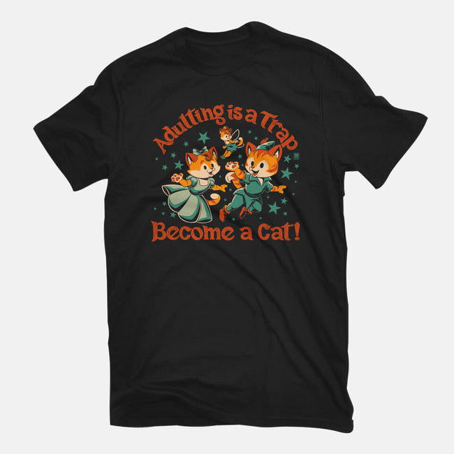 Become A Cat-Womens-Basic-Tee-worlddominationforcats