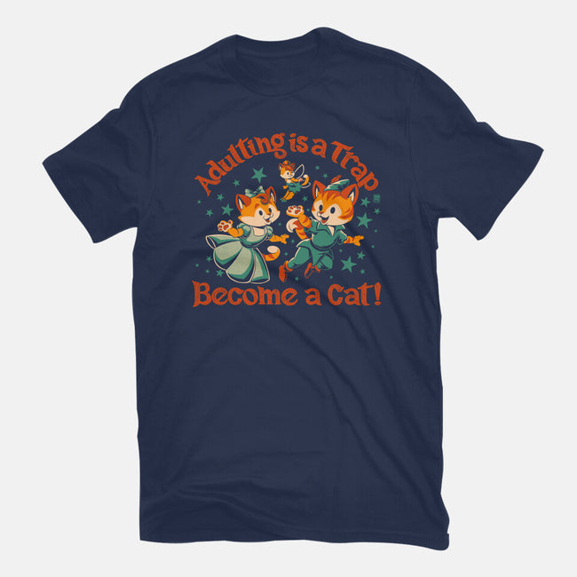 Become A Cat-Womens-Fitted-Tee-worlddominationforcats