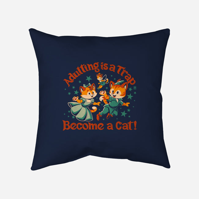 Become A Cat-None-Removable Cover w Insert-Throw Pillow-worlddominationforcats