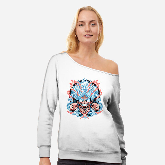 The Great Awakening-Womens-Off Shoulder-Sweatshirt-glitchygorilla