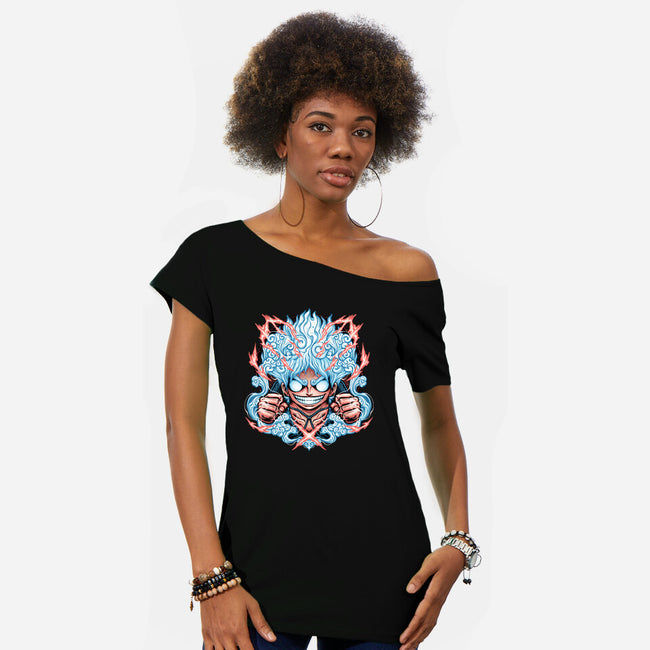 The Great Awakening-Womens-Off Shoulder-Tee-glitchygorilla