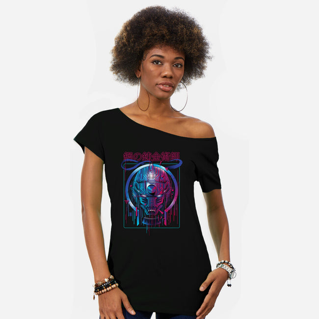 Alphonse Mecha-Womens-Off Shoulder-Tee-silentOp