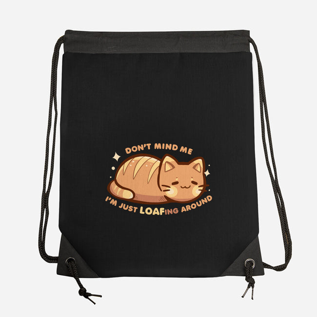 LOAFing Around Cat-None-Drawstring-Bag-TechraNova