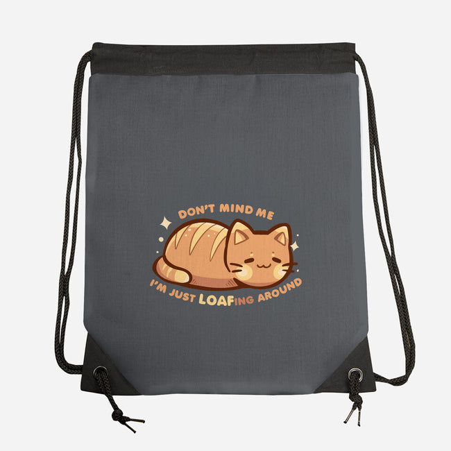 LOAFing Around Cat-None-Drawstring-Bag-TechraNova