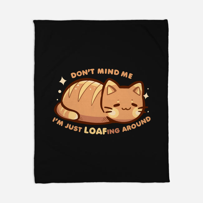 LOAFing Around Cat-None-Fleece-Blanket-TechraNova