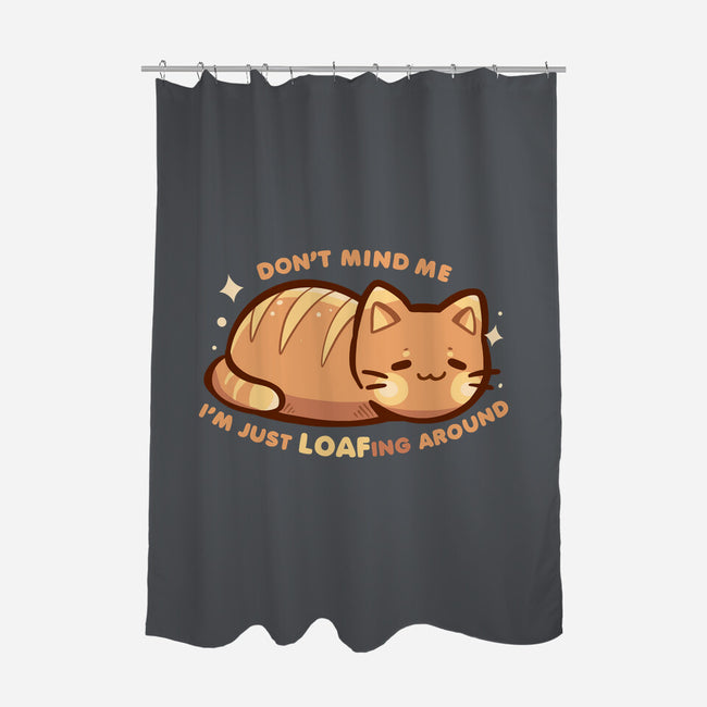 LOAFing Around Cat-None-Polyester-Shower Curtain-TechraNova